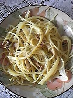 昆布茶きのこパスタ